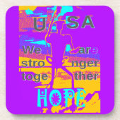 Dessous-de-verre Create Your USA Hope We Are Stronger Together (Devant)