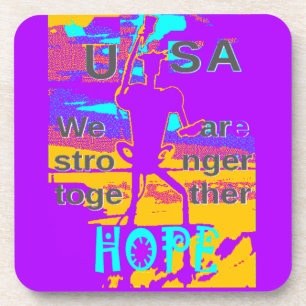 Dessous-de-verre Create Your USA Hope We Are Stronger Together