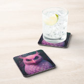 Dessous-de-verre Créature hybride Murloc/Chouette rose (Côté Droit)