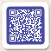 Dessous-de-verre Créer un code QR analysable | Bleu foncé modifiabl (Devant)