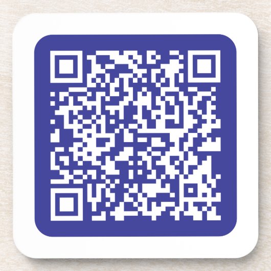 Dessous-de-verre Créer un code QR analysable | Bleu foncé modifiabl (Devant)