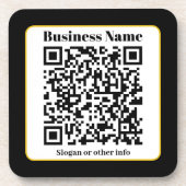 Dessous-de-verre Créez votre propre code QR | Bordure noire blanche (Devant)