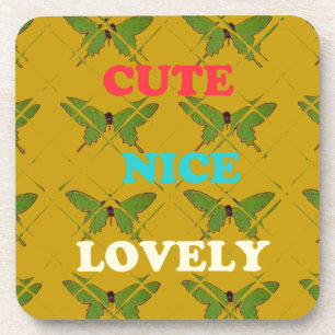 Dessous-de-verre Créez Votre Propre Cute Nice Beau Papillon Vintage