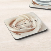 Dessous-de-verre Crème de glace Rose blanche (Côté gauche)