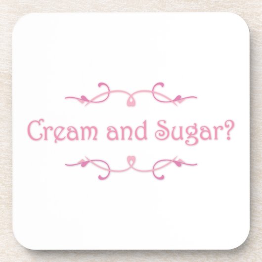 Dessous-de-verre Crème et sucre ? (Devant)