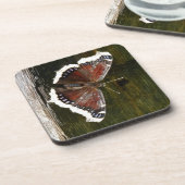 Dessous-de-verre Crimson et papillon blanc (Côté gauche)