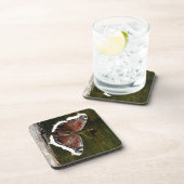 Dessous-de-verre Crimson et papillon blanc (Côté Droit)