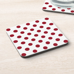 Dessous-de-verre Crimson Red Polka Dots Circles