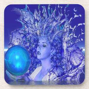 Dessous-de-verre Cristal bleu