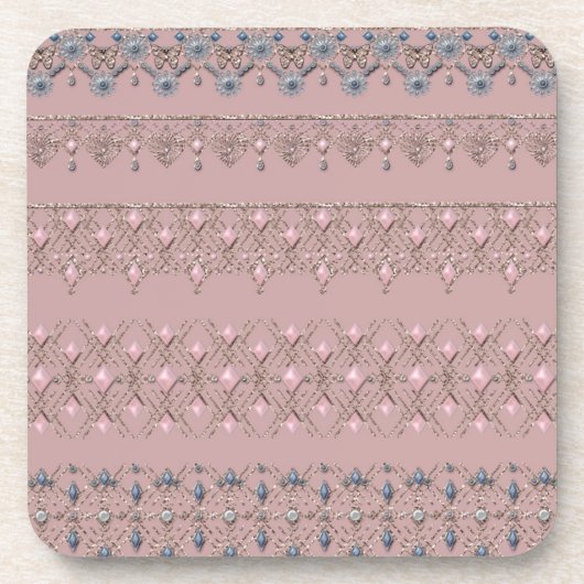 Dessous-de-verre cristaux de perles de bijoux sans Seamless parties (Devant)