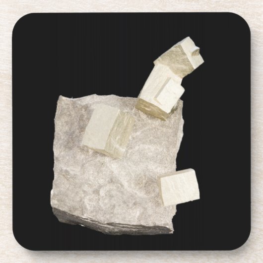 Dessous-de-verre Cristaux de pyrite en schiste (Devant)