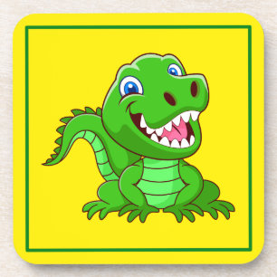 Dessous-de-verre Crocodile souriant Cartoon-64836