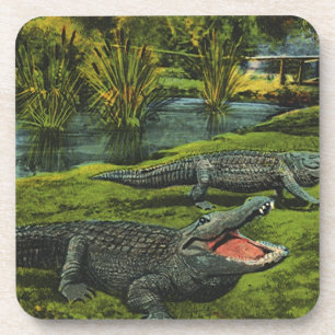 Dessous-de-verre Crocodiles, Animaux de la vie marine Reptiles Anti