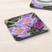 Dessous-de-verre Crocus De Printemps Violet. (Côté gauche)