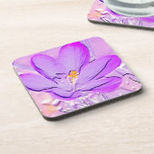 Dessous-de-verre Crocus violet embouti (Côté gauche)