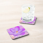 Dessous-de-verre Crocus violet embouti (Côté Droit)
