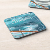 Dessous-de-verre Croisière des Caraïbes - Turquoise Wake Photograph (Côté gauche)