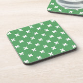 Dessous-de-verre Croix blanche sur le vert (Côté gauche)