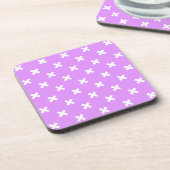 Dessous-de-verre Croix blanches sur lilas (Côté gauche)