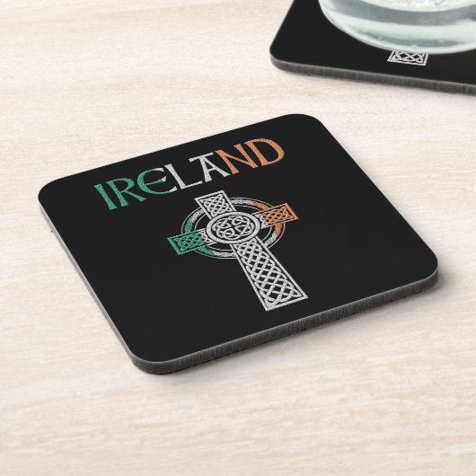 Dessous de verre croix celtique d'Irlande (Côté gauche)