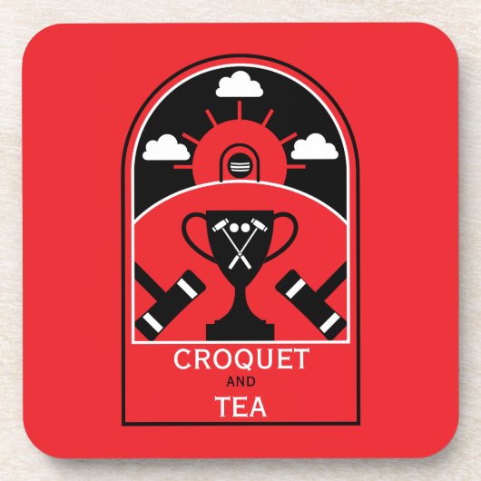 Dessous-de-verre Croquet sur gazon (Devant)