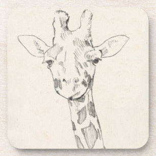 Dessous-de-verre Croquis du portrait   de girafe