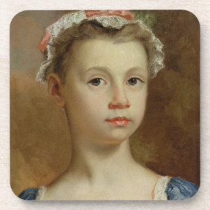 Dessous-de-verre Croquis d'une jeune fille, c.1730-40 (huile sur la