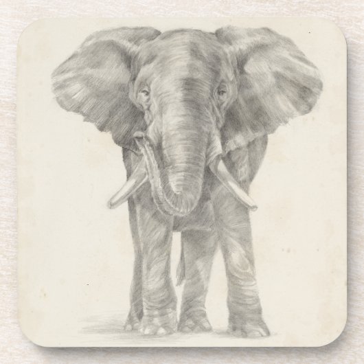 Dessous-de-verre Croquis éléphant (Devant)