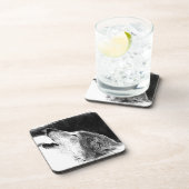 Dessous-de-verre Croquis noir et blanc Loup gris (Côté Droit)