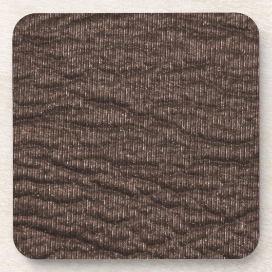 Dessous-de-verre Cuir Brown texturé vintage (Devant)