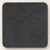 Dessous-de-verre Cuir noir de Faux (Devant)
