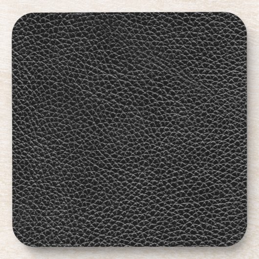 Dessous-de-verre Cuir noir de Faux (Devant)