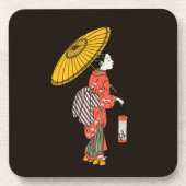 Dessous-de-verre Cuisinière de boisson asiatique pour femmes (Devant)