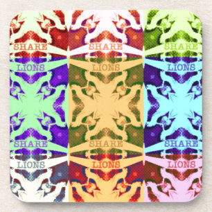 Dessous-de-verre Culture africaine à carreaux Art pop coloré motif