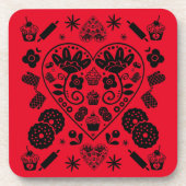 Dessous-de-verre Cupcake Baking Folk Art (Devant)