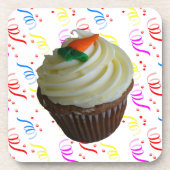 Dessous-de-verre Cupcake de carottes avec Confetti (Devant)