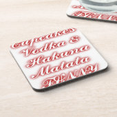 Dessous-de-verre Cupcakes Rouge Vodka Hakuna Matata FUNNY. (Côté gauche)