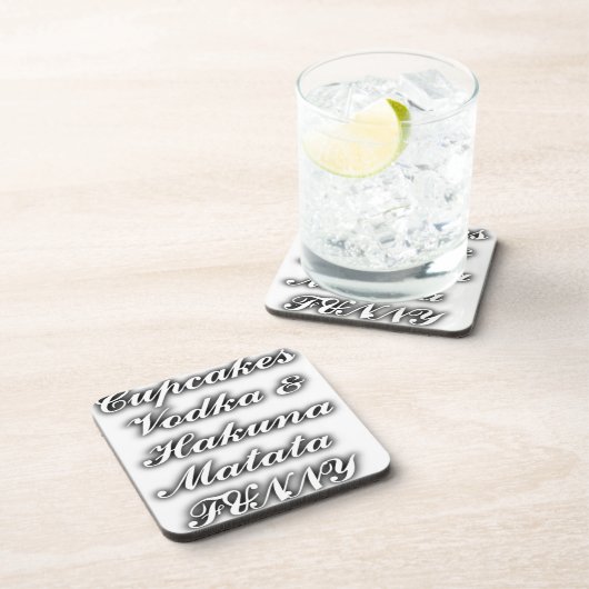 Dessous-de-verre Cupcakes Vodka Hakuna Matata FUNNY (Côté Droit)