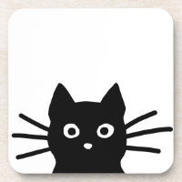 Curieux chat noir avec de longs Whiskers| Cool Kit