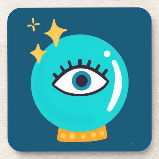 Dessous-de-verre Curieux oeil à bille de cristal magique (Devant)