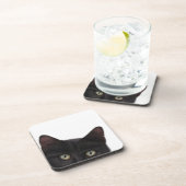 Dessous-de-verre Curious Kitty peinture numérique (Côté Droit)