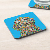 DESSOUS-DE-VERRE CURLY LABRADOODLE COASTER (Côté gauche)
