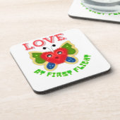 Dessous-de-verre Custom Fuzzy Heart Butterfly Gift (Côté gauche)