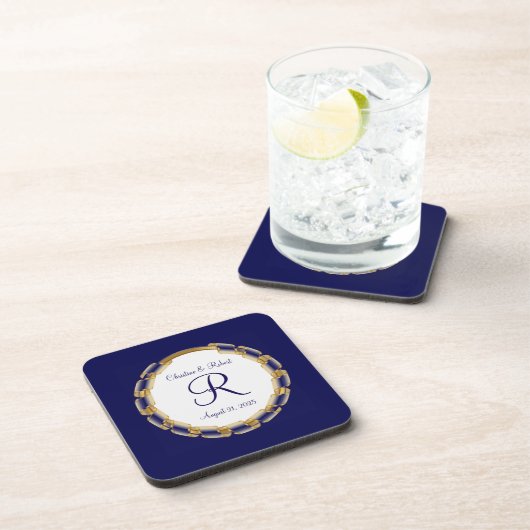 Dessous-de-verre Custom wedding or anniversary plastic (Côté Droit)