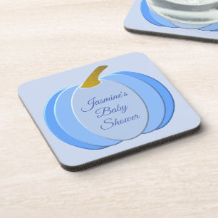 Dessous-de-verre Cute Blue Baby Boy Citrouille Baby shower personna