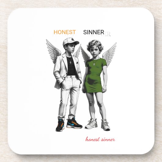 Dessous-de-verre Cute Cherub Angels Hard plastic coaster (Devant)