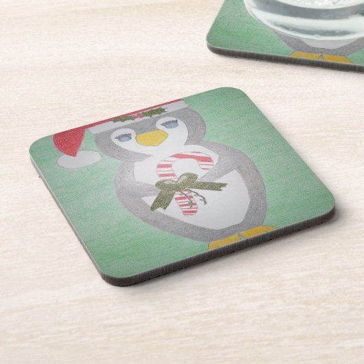 Dessous-de-verre Cute Christmas Penguin (Côté gauche)