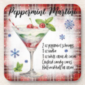 Dessous-de-verre Cute Christmas Pepperment Martini Drink Recette (Devant)