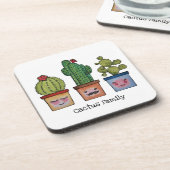 Dessous-de-verre Cute Famille Cactus En Aquarelle (Côté gauche)