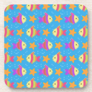 Dessous-de-verre Cute Fish And Starfish Pattern